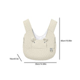 Beige Cozy Quilted Pet Carrier Backpack - Front Pack Sling for Cats & Small Dogs - Travel & Outdoor - Front View