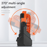 Black-orange Portable USB Camping Fan with 7800mAh Battery and 3-Mode LED Lighting - Front View