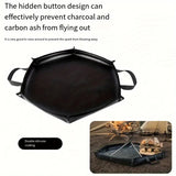 92 x 104 cm Hexagonal Double-Sided Silicone Fireproof Mat for BBQ and Camping - Front View