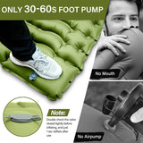 Grey 190cm Ultra-Light Foot Pump Inflatable Camping Sleeping Pad - Side View