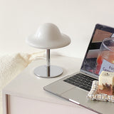 25cm Heart Egg Tart Table Lamp with Adjustable Color and Brightness - Front View