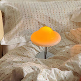 25cm Heart Egg Tart Table Lamp with Adjustable Color and Brightness - Side View