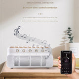 Retro White Noise Sound Machine & Bluetooth Speaker - 8 Nature Sounds, Smart Timer(Green) - Side View