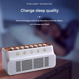 Retro White Noise Sound Machine & Bluetooth Speaker - 8 Nature Sounds, Smart Timer(Black and white) - Top-Down View