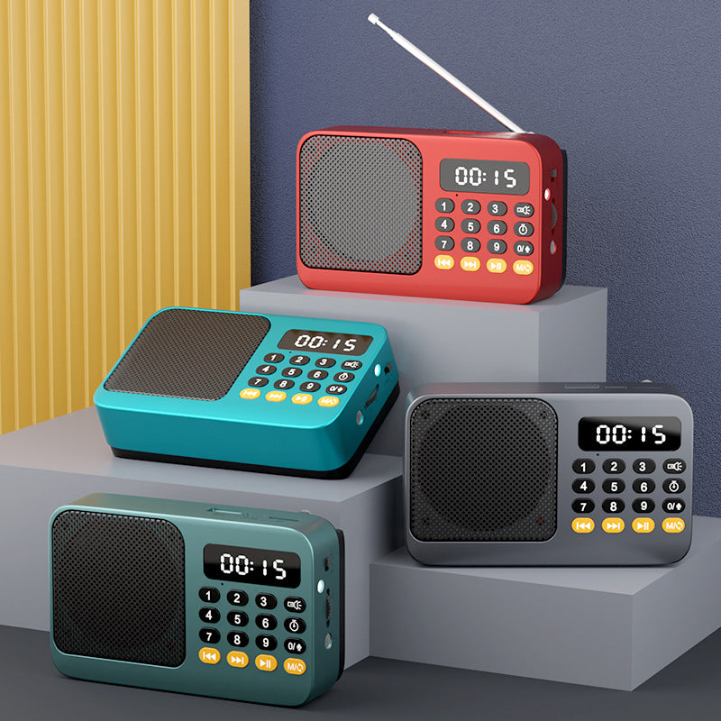 Portable Digital Music Player & FM Radio,4 Playback Modes, LED Flashlight(Gray)