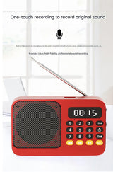 Portable Digital Music Player & FM Radio,4 Playback Modes, LED Flashlight(White)