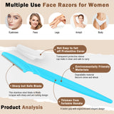 40-Piece Eyebrow Razor & Dermaplaning Tool Set(Black)