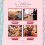 4-in-1 Disposable Travel Toothbrush with Flavor Burst Bead(Romantic cherry flavor) - Top-Down View