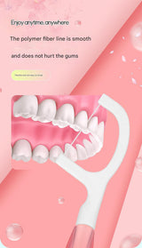 4-in-1 Disposable Travel Toothbrush with Flavor Burst Bead(Romantic cherry flavor) - 45-Degree Angle