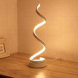 Modern Spiral LED Table Lamp - Dimmable, 3 Light Modes(black) - 45-Degree Angle