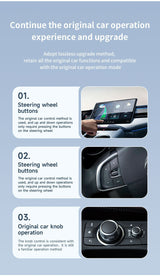 2-in-1 Wireless CarPlay & Android Auto Adapter - Plug & Play Dongle for Cars(Applicable to Android-Black) - 45-Degree Angle