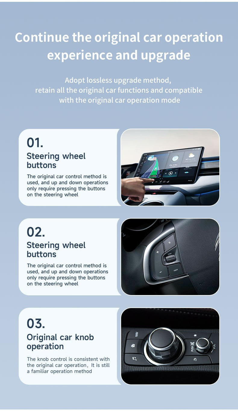 2-in-1 Wireless CarPlay & Android Auto Adapter - Plug & Play Dongle for Cars(Applicable to Android-White)