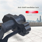 Motorcycle & Scooter Handlebar Grip Lock - Anti-Theft Brake Lever Lock(black) - Front View