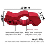 Motorcycle & Scooter Handlebar Grip Lock - Anti-Theft Brake Lever Lock(Red) - Side View
