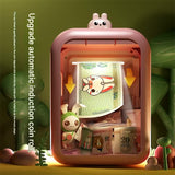 Interactive Kids' Piggy Bank Safe with Music, Stories & Password Lock(Cyan) - Front View