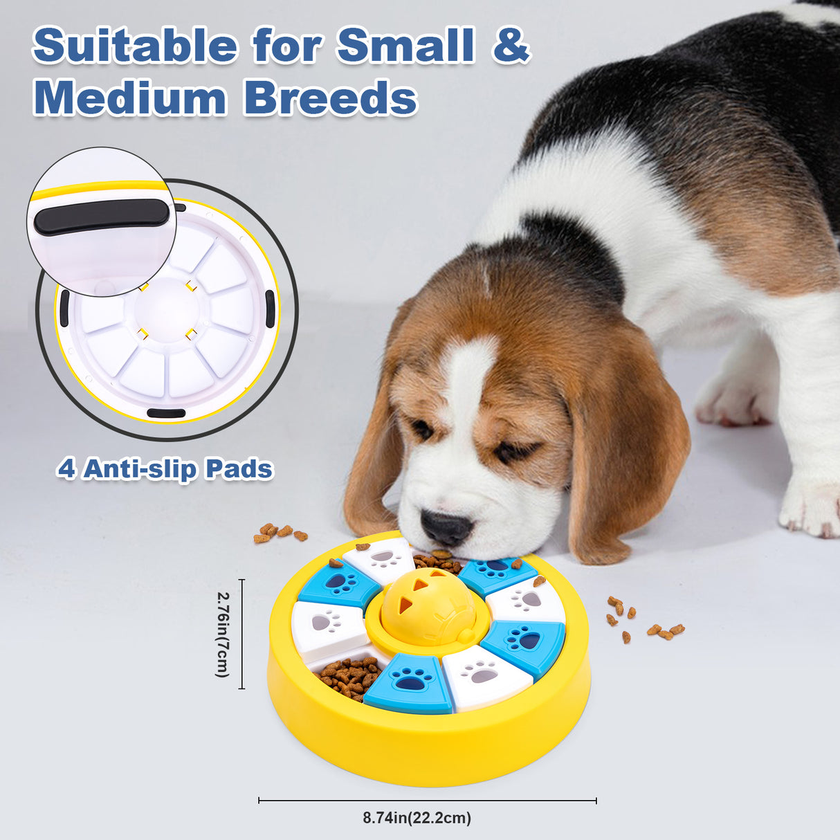 Interactive Dog Puzzle Feeder Toy - Slow Feeder for IQ Training & Mental Stimulation(purple)