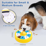 Interactive Dog Puzzle Feeder Toy - Slow Feeder for IQ Training & Mental Stimulation(yellow) - Front View