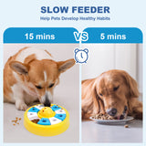 Interactive Dog Puzzle Feeder Toy - Slow Feeder for IQ Training & Mental Stimulation(yellow) - Side View