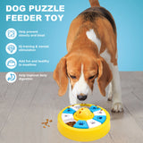 Interactive Dog Puzzle Feeder Toy - Slow Feeder for IQ Training & Mental Stimulation(yellow) - Top-Down View