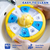 Interactive Dog Puzzle Feeder Toy - Slow Feeder for IQ Training & Mental Stimulation(yellow) - Rear View