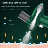 Portable Nano Facial Steamer & Oxygen Sprayer with Red/Blue Light Therapy(blue) - Top-Down View