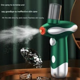 Portable Nano Facial Steamer & Oxygen Sprayer with Red/Blue Light Therapy(pink) - Front View