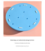 Interactive Dog Puzzle Feeder Toy - IQ Training & Slow Feeder with Anti-Skid Base(blue) - Rear View
