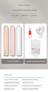 Portable Electric Nail Drill Pen Kit - USB-C Rechargeable, 3-Speed, High Torque, Low Heat(white) - 45-Degree Angle