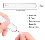 Portable Electric Nail Drill Pen Kit - USB-C Rechargeable, 3-Speed, High Torque, Low Heat(white) - Rear View
