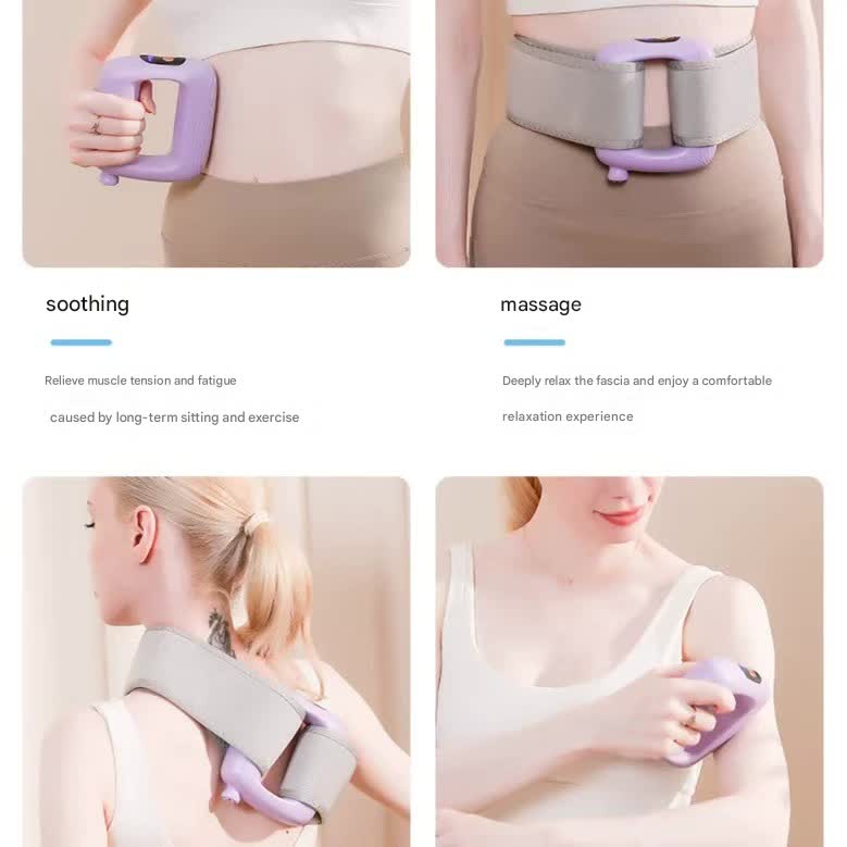 Portable Body Sculpting & Muscle Relaxation Massager with 8 Heads - 5 Speeds(pink)