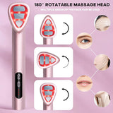 7-in-1 LED Facial Therapy Wand with 180 Rotatable Head & 42C Constant Temperature(black) - Side View