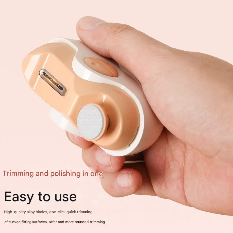 Purple Electric Nail Clipper & Filer - 2 Speed, Low Noise, Safe for Babies (1yr+) & Adults