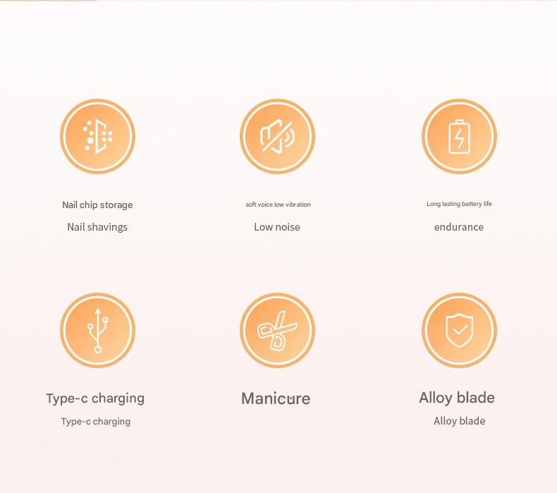 Black Electric Nail Clipper & Filer - 2 Speed, Low Noise, Safe for Babies (1yr+) & Adults