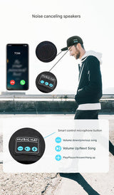 Wireless Bluetooth 5.0 Music Hat - Outdoor Speaker Cap with Mic, Sun Protection & Breathable Fabric(Light gray) - Side View