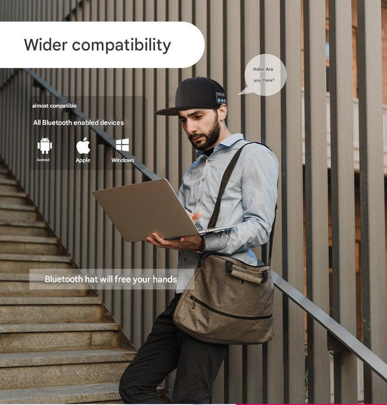 Wireless Bluetooth 5.0 Music Hat - Outdoor Speaker Cap with Mic, Sun Protection & Breathable Fabric(Light gray)