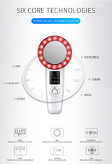 6-in-1 Ultrasonic Slimming & Beautifying RF Device - Body Sculpting & Skin Rejuvenation(black)