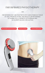 6-in-1 Ultrasonic Slimming & Beautifying RF Device - Body Sculpting & Skin Rejuvenation(black) - Low Angle