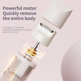 2-in-1 Electric Lady Shaver & Trimmer - Gentle Full Body Hair Removal, Portable & USB Rechargeable(Gradient pink) - Side View