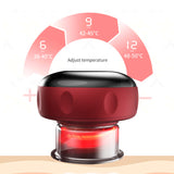 Smart Electric Cupping Therapy Massager - Adjustable Suction & Heat, Red Light Therapy, USB-C Rechargeable(Red) - Side View