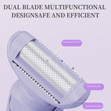 5-in-1 Electric Lady Shaver & Grooming Kit - LCD Display, USB-C Rechargeable, Full Body Hair Removal(White) - 45-Degree Angle