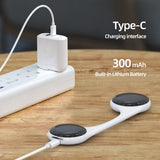 Under-Pillow Bone Conduction Sleep Speaker - Bluetooth 5.4, White Noise, TF Card, LED Display & Timer(Pink) - Top-Down View