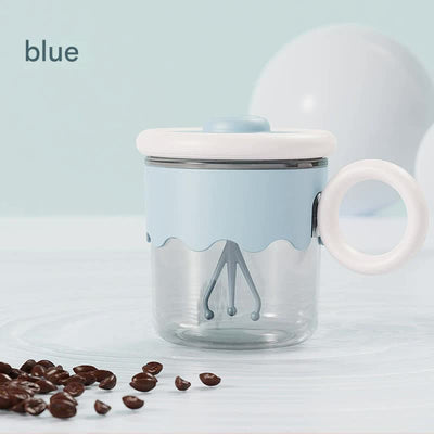 Automatic Self-Stirring Coffee Mug - 400ml, 5000RPM, USB-C Rechargeable with Trident Stirring Rod(blue)