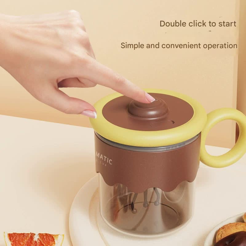 Automatic Self-Stirring Coffee Mug - 400ml, 5000RPM, USB-C Rechargeable with Trident Stirring Rod(green)