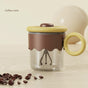 Automatic Self-Stirring Coffee Mug - 400ml, 5000RPM, USB-C Rechargeable with Trident Stirring Rod(coffee color)