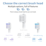 Electric Toothbrush with Ultra-Soft Gum Guard Brush Heads - IPX7 Waterproof, Ergonomic Design(pink) - Top-Down View