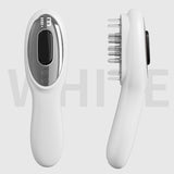 Electric Scalp Massager Comb with Red & Blue Light Therapy - 5 Vibration Modes & Liquid Dispenser(White)