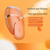 Portable Nano Mist Eye Massager & Humidifier - USB-C, Hot Compress, Wrinkle Reduction & Deep Hydration(orange) - Top-Down View
