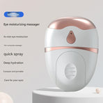 White portable nano mist eye massager and humidifier with hot compress