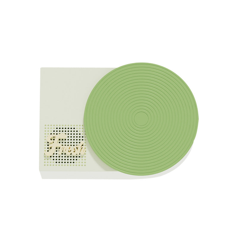 Retro Phonograph Bluetooth Speaker - Rotating Disc, Bluetooth 5.3, AUX/TF Card, 8H Playtime(Pink Green)
