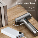 Cordless Rechargeable Hair Dryer - 120,000 RPM High-Speed Motor, 15600mAh Battery, Hot & Cold Air(grey) - 45-Degree Angle